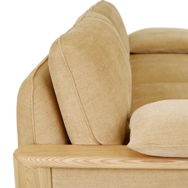 Hugo Remy 3 Seater Sofa - Natural Ash Veneer - Biku Furniture & Homewares