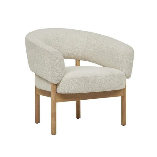 Jenson Occasional Chair - Barley Boucle - Natural Ash - Biku Furniture & Homewares
