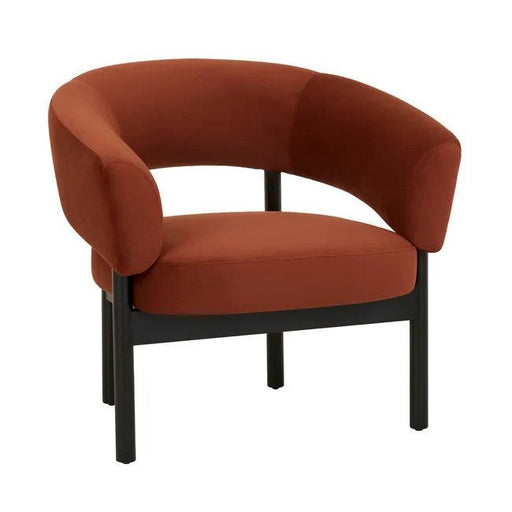 Jenson Occasional Chair - Cinnamon Velvet - BLACK ASH - Biku Furniture & Homewares