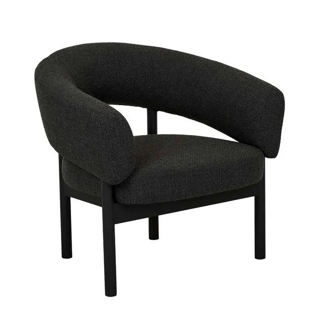 Jenson Occasional Chair - Slate Grey - BLACK ASH - Biku Furniture & Homewares