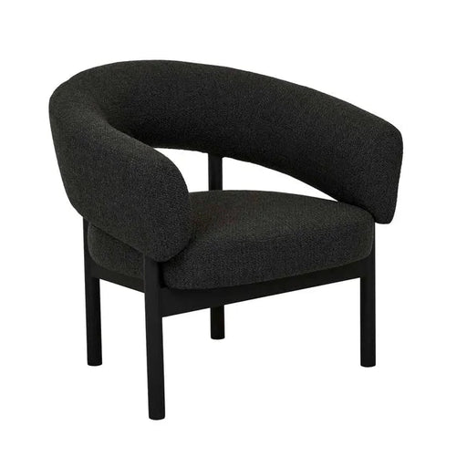 Jenson Occasional Chair - Slate Grey - BLACK ASH - Biku Furniture & Homewares