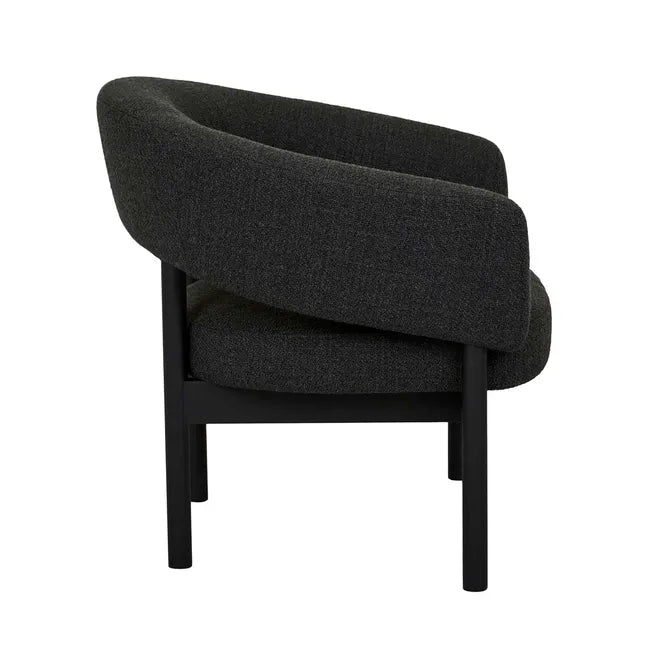 Jenson Occasional Chair - Slate Grey - BLACK ASH - Biku Furniture & Homewares