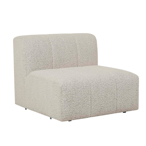 Juno Channel 1 Seater Centre Sofa - Grey Speckle Boucle - Biku Furniture & Homewares