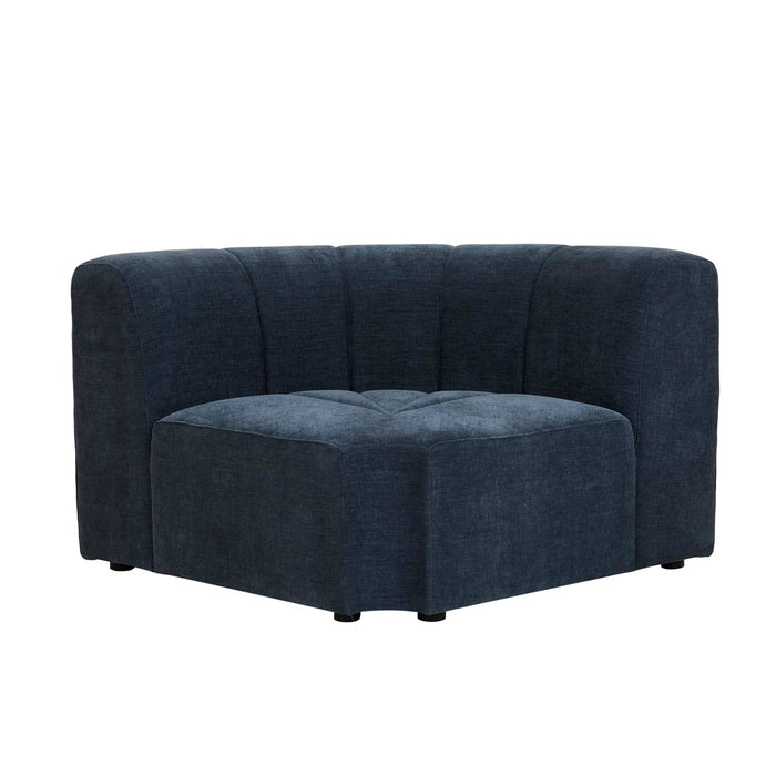 Juno Channel Round Corner Sofa - Copeland Ink - Biku Furniture & Homewares