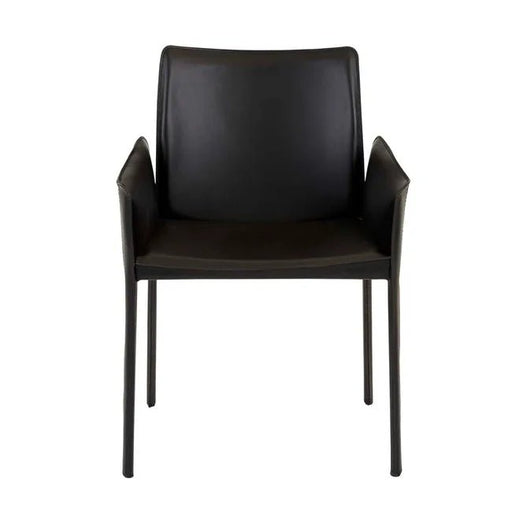 Lachlan Dining Armchair - Jet Black - Biku Furniture & Homewares
