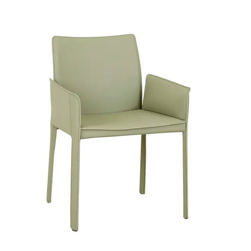 Lachlan Dining Armchair - Moss Recycled Leather - Biku Furniture & Homewares