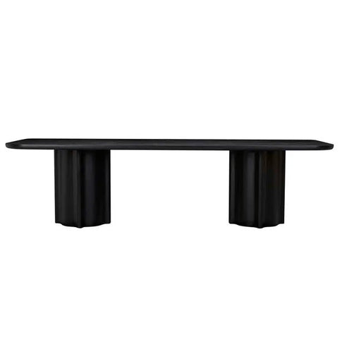 Leon Dining Table - Matt Black Oak - Biku Furniture & Homewares