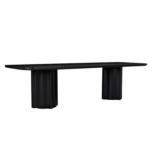 Leon Dining Table - Matt Black Oak - Biku Furniture & Homewares