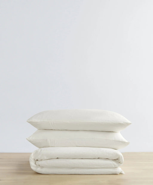 Linen Duvet Cover – Ivory - Biku Furniture & Homewares