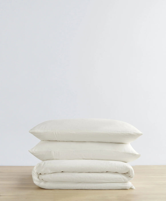 Linen Duvet Cover – Ivory - Biku Furniture & Homewares