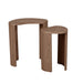 Oberon Curve Set of 2 Side Table - Smoked Ash