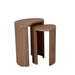 Oberon Curve Set of 2 Side Table - Smoked Ash