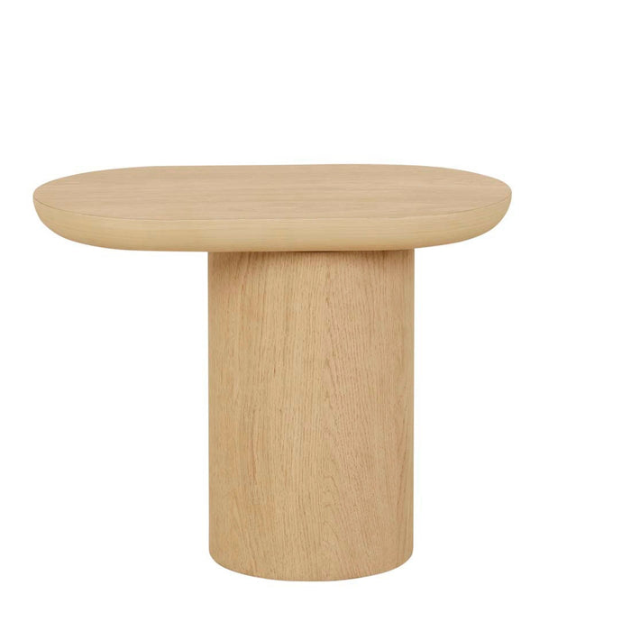 Seb Pedestal Side Table - Oak