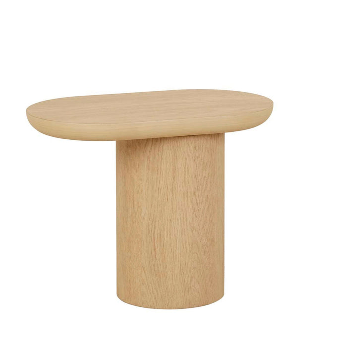 Seb Pedestal Side Table - Oak