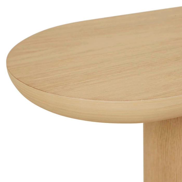Seb Pedestal Side Table - Oak