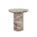 Atlas Decagon Side Table - Monica Red Marble