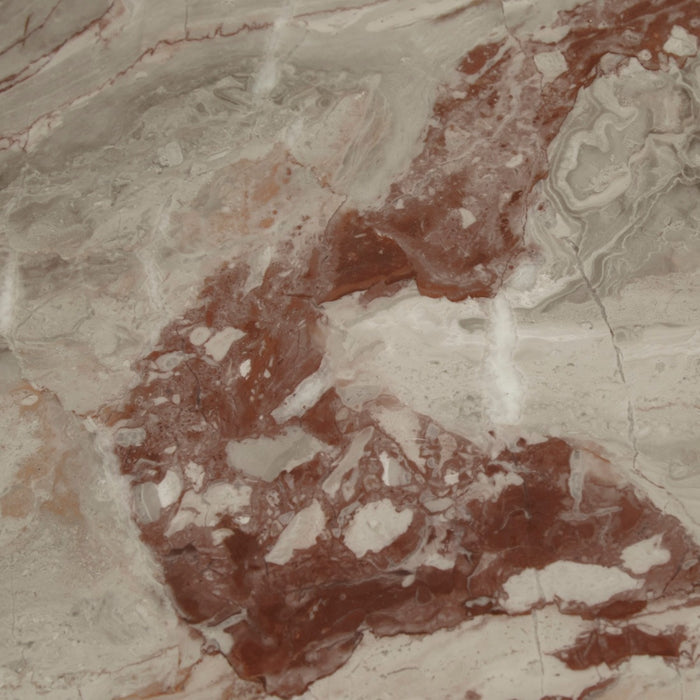 Atlas Decagon Side Table - Monica Red Marble