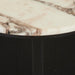 Elsie Side Table - Matt Ocean Marble - Matt Dark Oak