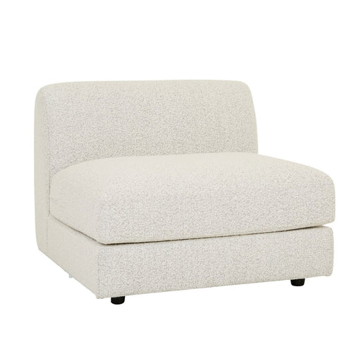 Madrid Curve 1 Seater Centre Sofa - Grey Speckle Boucle - Biku Furniture & Homewares