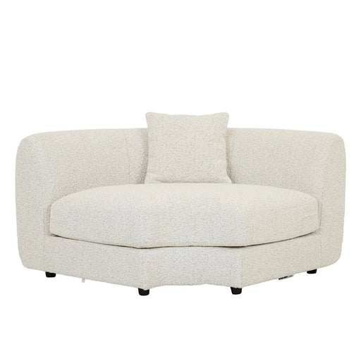 Madrid Curve Corner Sofa - Grey Speckle Boucle - Biku Furniture & Homewares