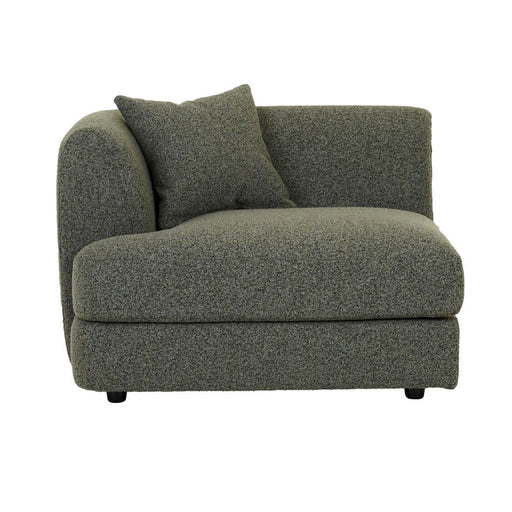 Madrid Curve Left Arm Sofa - Green Boucle - Biku Furniture & Homewares