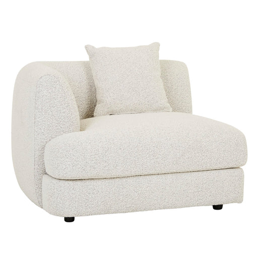 Madrid Curve Left Arm Sofa - Grey Speckle Boucle - Biku Furniture & Homewares