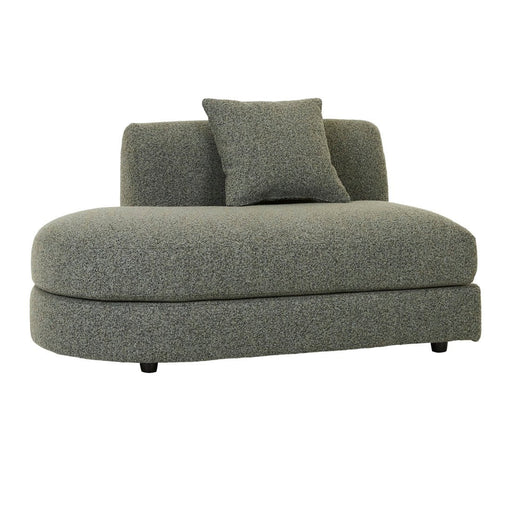 Madrid Curve Left Chaise Sofa - Green Boucle - Biku Furniture & Homewares