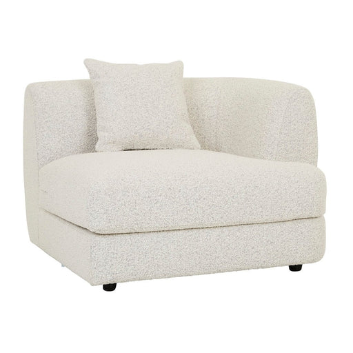 Madrid Curve Right Arm Sofa - Grey Speckle Boucle - Biku Furniture & Homewares