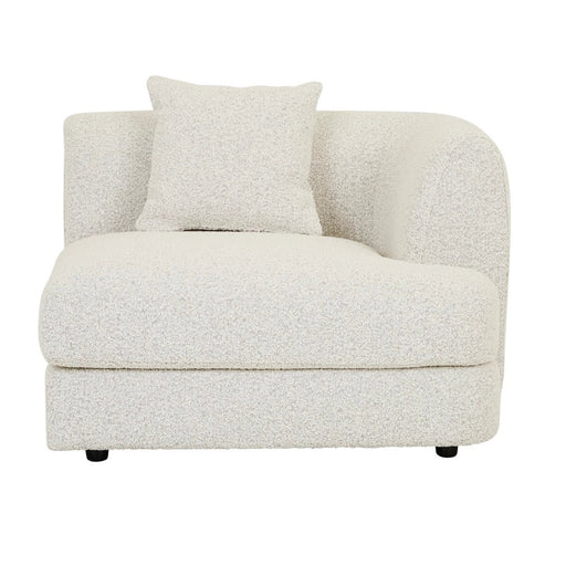 Madrid Curve Right Arm Sofa - Grey Speckle Boucle - Biku Furniture & Homewares