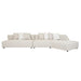 Madrid Edge Right Chaise Set - Stone Tweed - Polar - Biku Furniture & Homewares