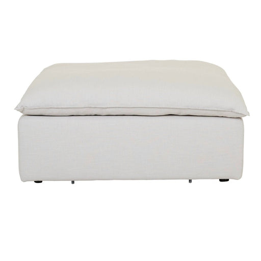Madrid Retreat Ottoman - Cloud Linen Weave - Biku Furniture & Homewares