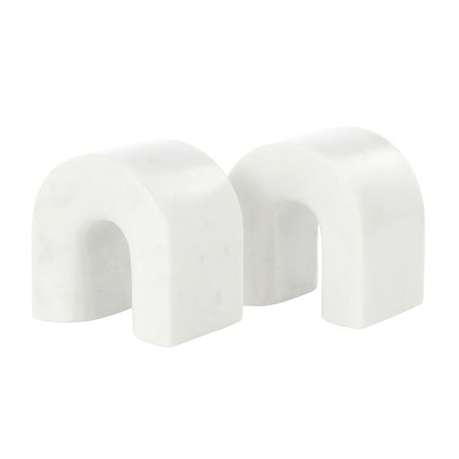 Mira Arc Marble Bookends Set - Biku Furniture & Homewares