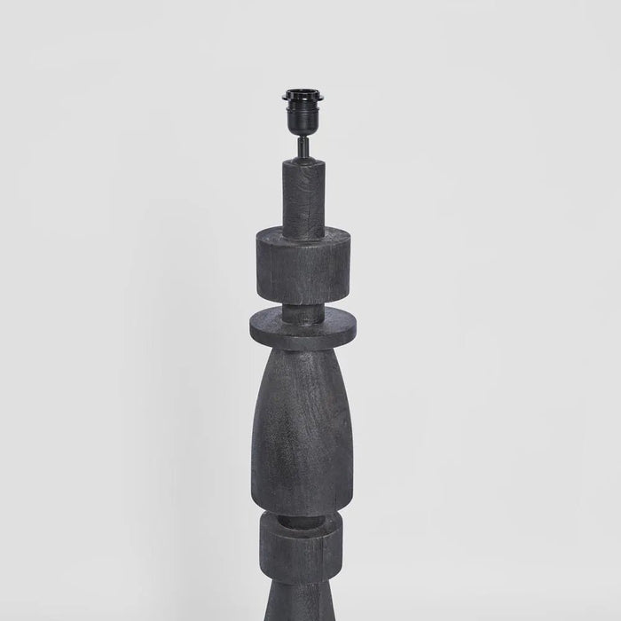 Monarc Wood Base Lamp w WhiteShade - Biku Furniture & Homewares