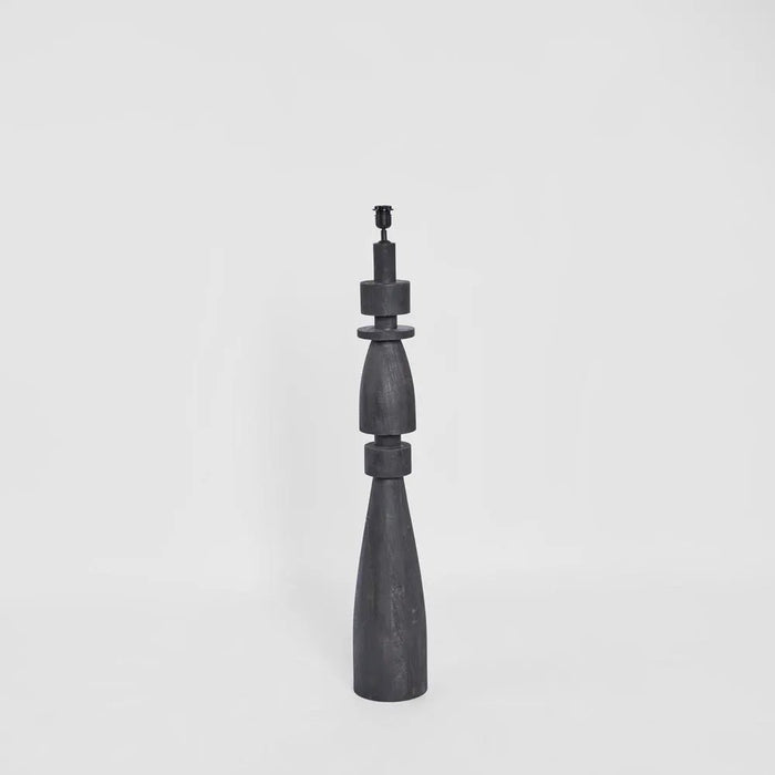 Monarc Wood Base Lamp w WhiteShade - Biku Furniture & Homewares