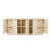 Oberon Crescent Marble Buffet - Natural Travertine - Shell - Biku Furniture & Homewares