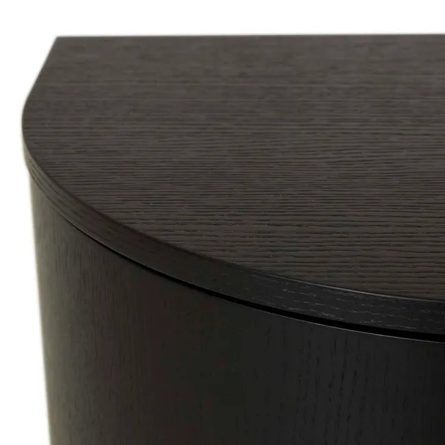 Oberon Crescent Storage Unit - Matt Dark Oak - Biku Furniture & Homewares