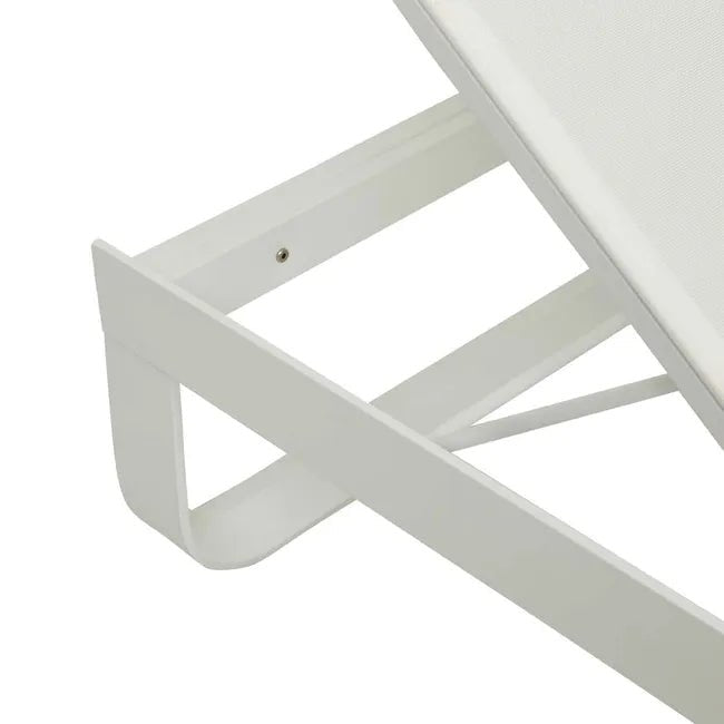 Pier Curve Sunbed - White - White - Biku Furniture & Homewares