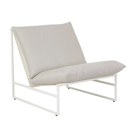 Pier Sling Occasional Chair - Light Grey - White - Biku Furniture & Homewares