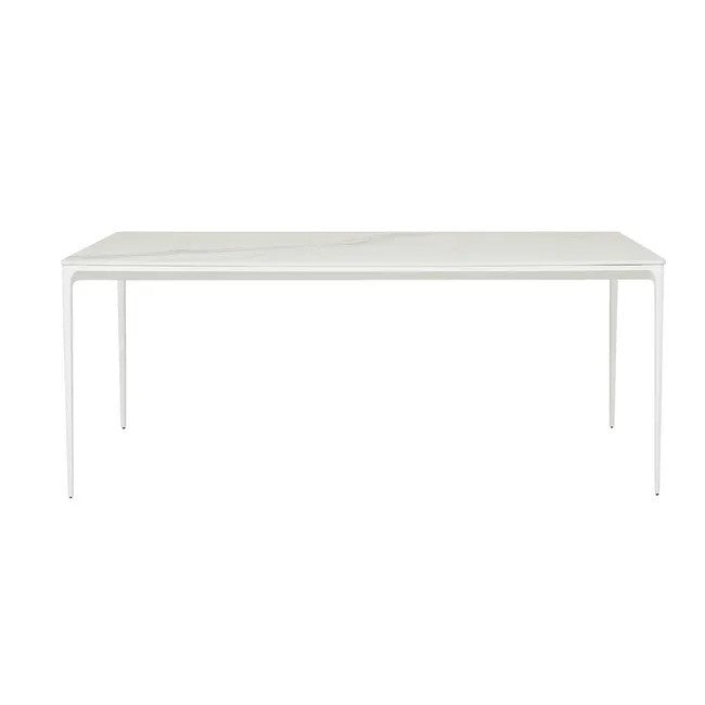 Portsea Classic Dining Tables - White Stone - White - Biku Furniture & Homewares