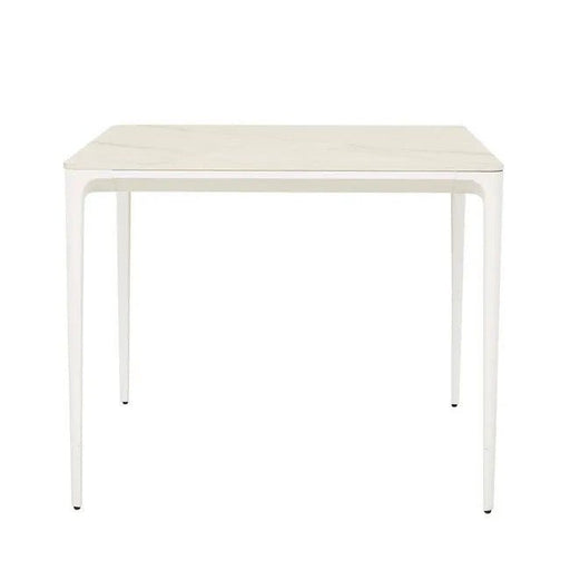 Portsea Classic Square Dining Table White Stone - Biku Furniture & Homewares