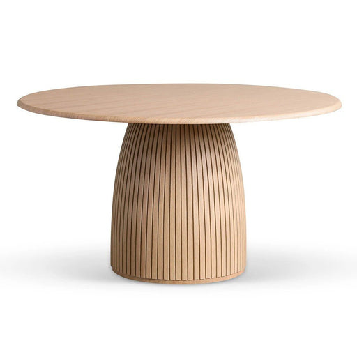 Round Dining Oak Veneer Table - Biku Furniture & Homewares