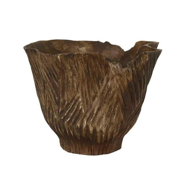 Ruffle Bowl Large - Toffee - Biku Furniture & Homewares