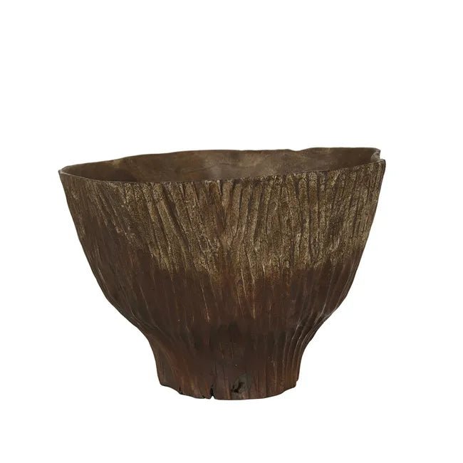 Ruffle Bowl Medium - Toffee - Biku Furniture & Homewares
