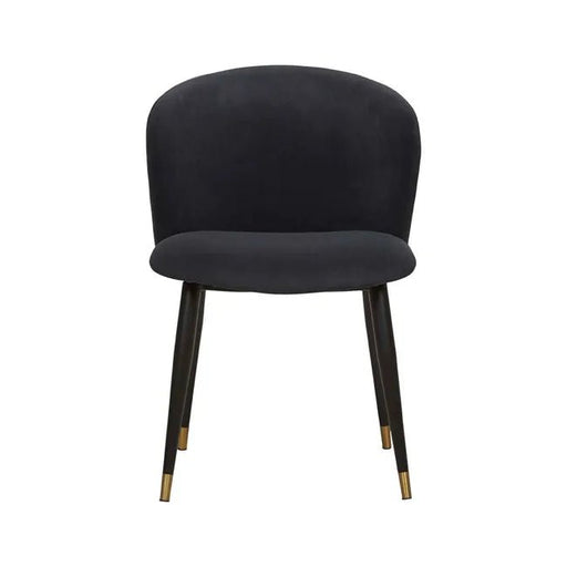 Sara Dining Chair - Onyx Velvet - Black - Biku Furniture & Homewares