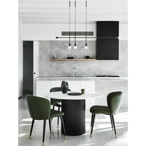 Sara Dining Chair - Onyx Velvet - Black - Biku Furniture & Homewares