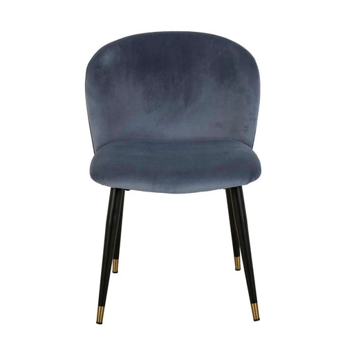 Sara Dining Chair - Steel Blue - Black - Biku Furniture & Homewares
