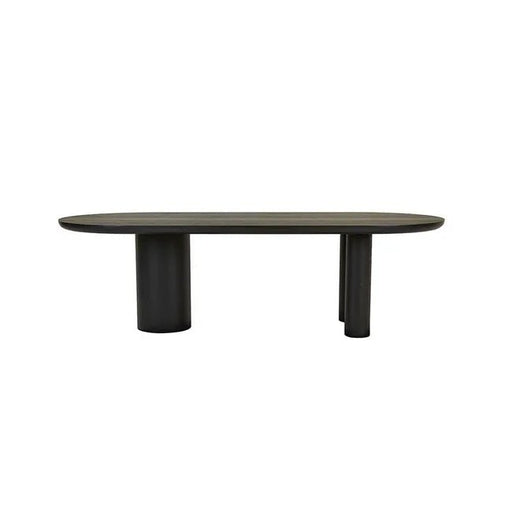 Seb Oval Dining Table - Black Oak - Biku Furniture & Homewares