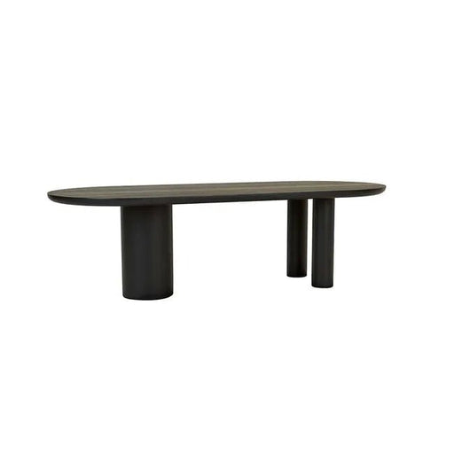 Seb Oval Dining Table - Black Oak - Biku Furniture & Homewares