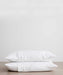 Set of 2 Linen Pillowcases – White - Biku Furniture & Homewares