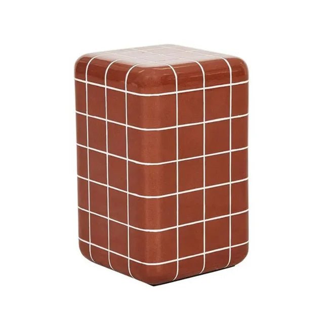 Seville Tiled Side Table 31 x 31 x 50cm - Biku Furniture & Homewares